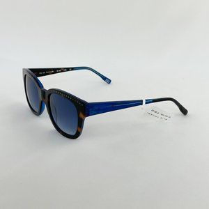 Elie Tahari Brown Tortoise & Blue Stud Accent Sunglasses MSRP $185